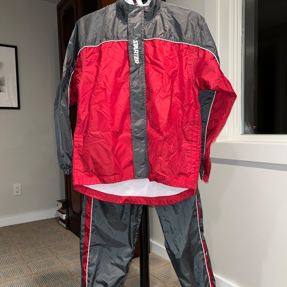 Vintage STARTER Nylon Tracksuit Zip Up Jacket Matching Track Jogger Bottoms Set - Picture 5 of 11